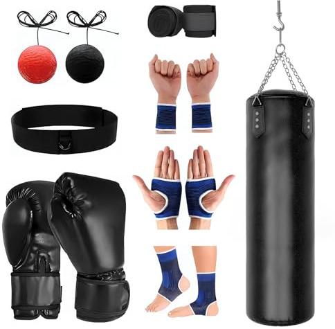 Boxsack zum Aufhängen, schwerer Boxsack, 120 cm, für Kinder, Jugendliche und Erwachsene (nicht gefüllt)