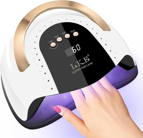 268W UV LED Nagellampe für Gelnägel, Nageltrockner mit 57 LEDs, 4 Timer (10s/30s/60s/99s Low Heat Modus), Automatischer Sensor, Schnelle Aushärtung für Zuhause & Nagelstudio