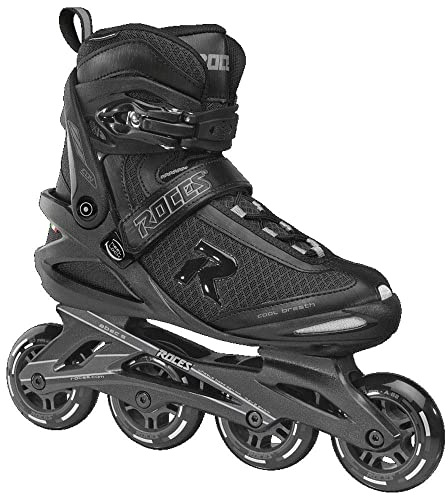 Roces Herren ICON Inline-Skates, Black-Dark-Charcoal, 45