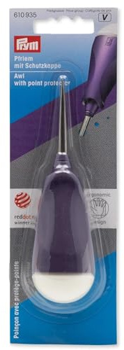 Prym 610935, Pfriem, ergonomische Ahle, Pflaumenblau/Weiß