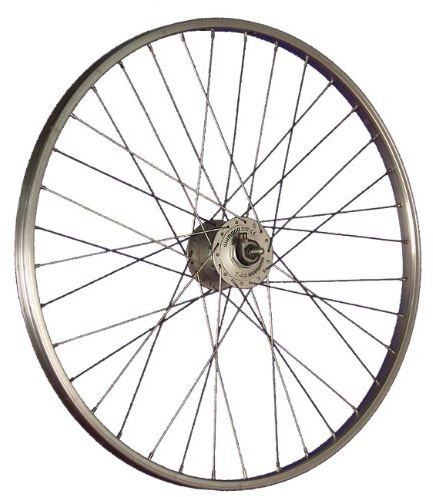 Laufrad 28 Zoll Vorderrad Shimano Naben Dynamo DH-C3000 V-Brake Felge Silber 28
