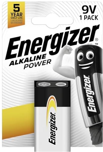 Energizer Batterie Alkaline Power 9V / E-Block / 6LR61 1er, silber