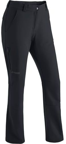 Maier Sports Helga, Warme Damen Wanderhose, Wasserabweisende Outdoorhose für Trekking und Hiking, PFC-frei, mSTRETCH pro 2 & Dryprotec-Technologie, Schwarz, 38 (W30/L31)