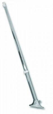 wellenshop Flaggenstock Flaggen Halter mit Fuß 400/600 / 800 mm Edelstahl | Kunststoff | ABS | Rostfrei | Poliert | Verstellbar | Länge: 400 mm | Ø: 14 mm