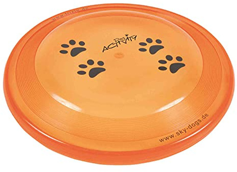 TRIXIE Dog Disc - turniertaugliches Hundespielzeug zum Apportieren - ø 19 cm, Hunde-Frisbee - 33561