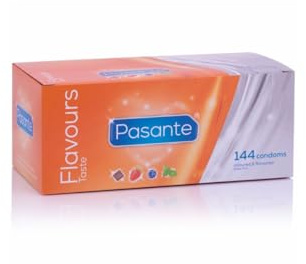 Pasante Taste, bunte Kondome mit Geschmack, 1 x 144 Stück