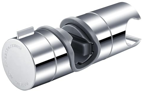 Joyoldelf Universal Handbrause Halterung, verstellbar Duschhalterung, 360° drehbar Brausehalter für Slide Bar 19-25 mm Außen Durchmesser, ABS Grade Kunststoff, Verchromt