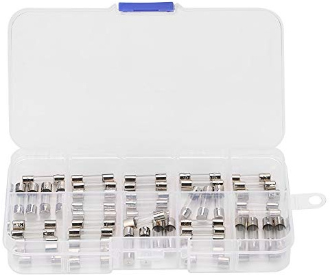 50 Stück 5x20mm flinke Glasrohr Sicherung sortiert Kit Amp 0,25A, 0,3A, 0,5A, 0,75A, 1A, 2,5A, 3A, 4A, 6A, 6,3A, Sicherung