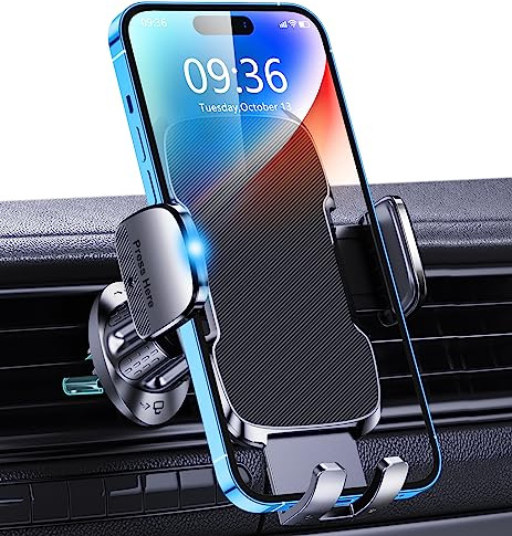 Glangeh Handyhalterung Auto Lüftung, Upgrade Hakenclip Handy Halterung Auto, 360° Drehbar KFZ Auto Kühlerhalterungen mit EIN-Knopf-Release, Kompatibel mit iPhone 17 Pro Max, Alle 4-7 Smartphone