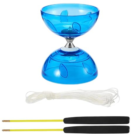 Will LIke Diabolo mit Kugellager, Jonglierset mit Diabolostab, Diabolo-Freizeitsport, perfekt für Outdoor-Sportarten (Blau)