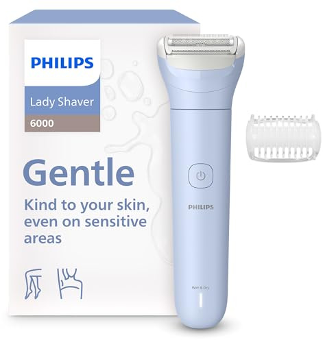 Philips Lady Shaver Series 6000 - kabelloser elektrischer Rasierer für die Nass- und Trockenrasur, 3-Klingen-Rasursystem, für Beine und Körper, 80 Min. Laufzeit, Modell BRL127/00