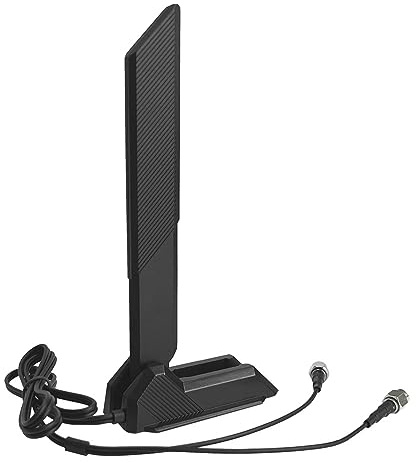 ZAHARA RP-SMA WiFi 6E Antenne 9dBi Hochleistungs WLAN Antenne mit Magnetfuß – Tri-Band 2.4/5/6GHz Signalverstärker für Gaming PC, ASUS/MSI/Gigabyte Mainboards, 80cm Kabel, Foldable Design (Schwarz)