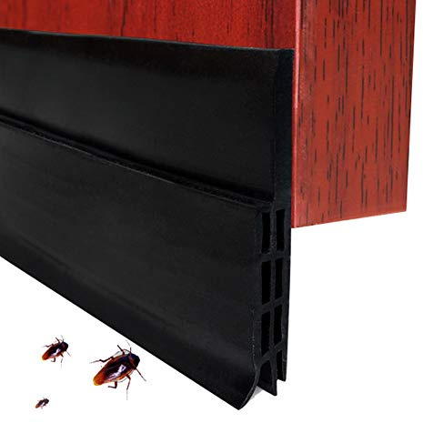 EXTSUD Selbstklebende Tür Türdichtung Dichtungsstreifen Zugluftstopper gegen Insekt Ersatzdichtung Wetterfest Blocker Schalldichtung Silikon Türstopper 100 * 5cm