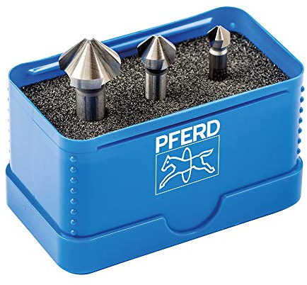 PFERD TOOLS HSS Kegel-/Entgratsenker-Set, 3-tlg. | 90°, Ø 6,3-16,5 mm, DIN 335 C | 25202152 - zum Versenken von 90°-Schrauben