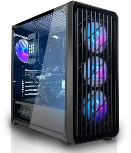 SYSTEMTREFF Basic Gaming PC AMD Ryzen 7 5700G 8x4.6GHz | Radeon RX Vega 8 4K HDMI DX12 | 1TB M.2 NVMe | 32GB DDR4 RAM | Windows 11 | WLAN Desktop Computer Rechner für Gamer, Zocker