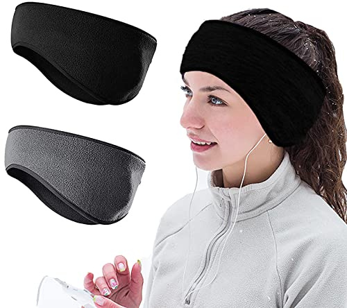BOYATONG 2 Stück Stirnband Damen Sport, Stirnband Herren Winter, Headband Damen zum Joggen Laufen Wandern Radfahren und Motorradfahren