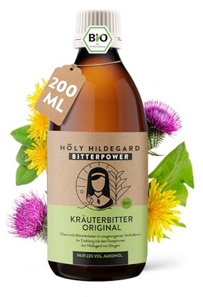 BitterPower Original 200 ml – Bio Bittertropfen mit 9 Kräutern nach Hildegard von Bingen – vegan & ohne Zusatzstoffe – Made in Germany