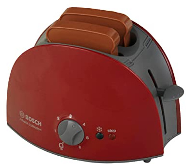 Theo Klein 9578 Bosch Toaster I Mit mechanischer Toastfunktion I Inklusive 2 Scheiben Spielzeugtoast I Maße: 15 cm x 12 cm 10,5 cm I Spielzeug für Kinder ab 3 Jahren, 9578-TK