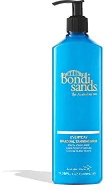 Bondi Sands Everyday Gradual Tanning Milk - Sinnlicher Kakaobutterduft - Schöne, Natürlich Wirkende Bräune, Selbstbräuner in Salonqualität für Streifenfreies Tanning, 375 ml