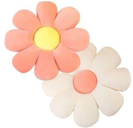 2 Stück niedliches Blumenmuster Plüsch-Kissen, dekorativ für Kinderzimmer, Haus und Sofa