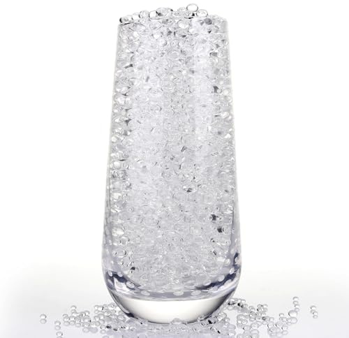 Wasserperlen Durchsichtig, 100.000 Stück Deko Wasserperlen für Pflanzen Wasserkugeln Water Beads Transparent für Schwimmende Perlen, Schwimmende Kerzen, Hochzeits-Mittelstück, Vasenfüller, Christmas