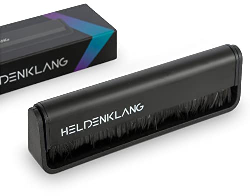 Heldenklang® Schallplatten Reinigungsbürste – Antistatische Kohlefaser-Bürste für die professionelle Reinigung