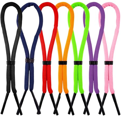 Puedno 7 Stück Brillenband Schwimmfähig, Elastic Brillenbänder 34cm, Anti-Verlust Sonnen Brillenhalter für Wassersport Bootfahren Kajakfahren Surfen