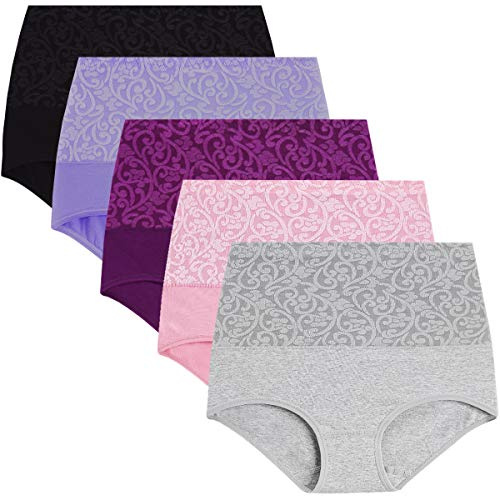 YaShaer Unterhosen Damen Baumwolle Hohe Taille Slips Hoher Taillenslip für Frauen Mehrpack