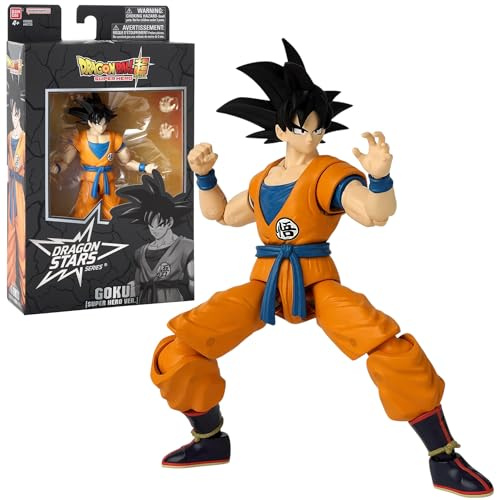 Dragon Ball Super Bandai Super Hero - Figurine Dragon Star 17 cm - Goku - Offizielle Dragon Ball Lizenz - Gelenkige Goku-Figur - Spielzeug für Kinder ab 4 Jahren - 40720