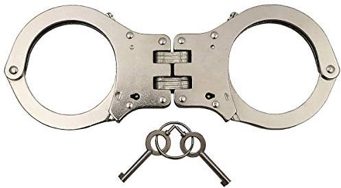 MFH Handschellen, mit Gelenk, stabile Ausführg, 2 Schlüssel