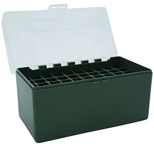 Waffenpflegewelt WPW Patronenbox Kaliber 30.06/6,5 x 55-50 Stück grün mit Klappdeckel