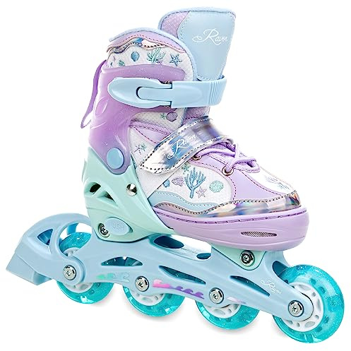 RAVEN Inline Skates Inliner für Kinder Mädchen verstellbar (Isla Violet, 27-30 (16,5cm-18,5cm))