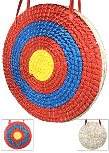 longbowmaker 50x50x6cm Bogenschießen Zielscheibe Stroh Ziel rund traditionellen Strohscheibe Durchmesser zum Anfänger Bogensport
