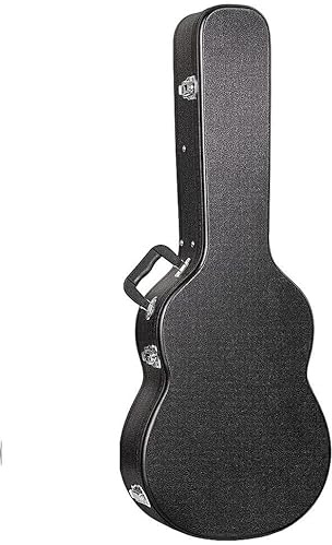 Gitarrenkoffer für 6-saitige Westerngitarre – robuster Koffer für Akustikgitarre – stoßfest, formstabil & gepolstert – idealer Schutz & Transport – schwarz, passend für Standard 6-String Gitarre