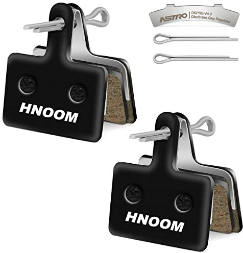 HNOOM 2 Paar Fahrrad Bremsbeläge Keramik Bremsbeläge Fahrrad Scheibenbremse Gute Verschleißfeste Bremswirkung Fahrrad Scheibenbremsbeläge für Shimano B01S B03S Deore Tektro TRP (Schwarz)