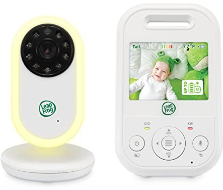 LeapFrog LF2423 Baby Monitor with Camera, Long Range, 2.8 Inch Video LCD Display, 2X Zoom, Temperature Sensor, Noise Activation Mode, Intercom, Long Battery Life, 720p
