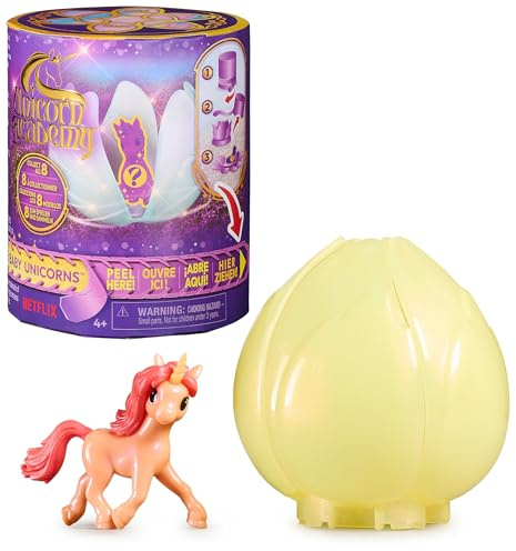 Unicorn Academy Baby-Einhorn Sammelfigur - Überraschungs-Einhorn in magischer Blüte zum Spielen und Sammeln, passend zur beliebten Netflix-Serie, für Kinder ab 4 Jahren