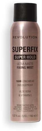 Makeup Revolution, Super Fix Misting Spray, Spray Fissante per Makeup, Finish Opaco, Lunga Tenuta, Arricchito con Vitamina E, 150ml