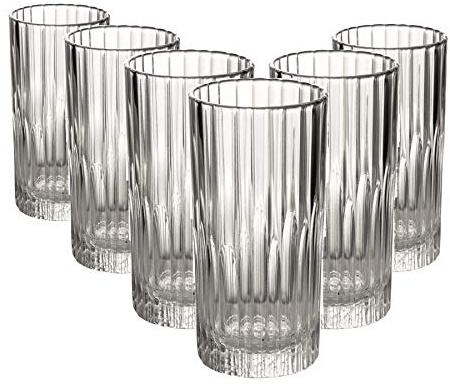 Duralex 1058AB06A0111 Manhattan Longdrinkglas, Saftglas, Wasserglas, 305ml, Glas, transparent, 6 Stück