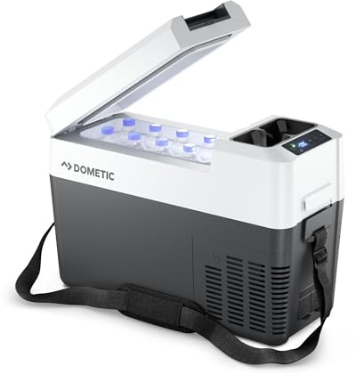 Dometic CFF 12 Kompressor Kühlbox - Elektrische Kühlbox 13L - bis -18°C | Digitale Temperaturanzeige - LED-Innenbeleuchtung - Stabile Griffe - Abnehmbarer Deckel - Leicht zu öffnen
