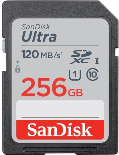 SanDisk Ultra 256GB SDXC UHS-I Speicherkarte, 120MB/s, Class 10, Schwarz