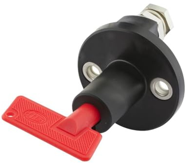 HELLA 6EK 002 843-051 Batterietrennschalter - Drehbetätigung - Anschlussanzahl: 2 - geschraubt - Schließer - Gewindesteigung: 1.5mm - mit Muttern