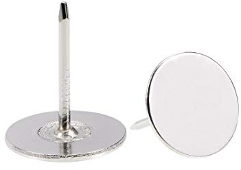 sourcing map 20Stk.Polsternagel 19mmx23mm Flachkopf Möbelnägel Silber