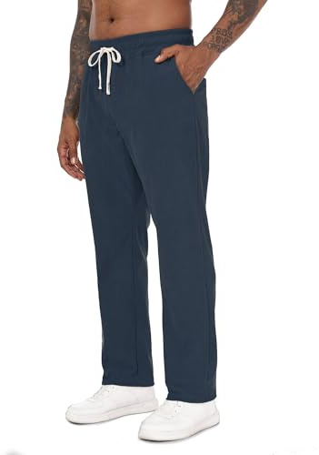 Yageshark Herren Cord Jogginghose - Bequeme Freizeithose mit Taschen & elastischem Bund für Alltag & Büro
