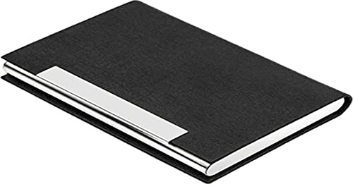 AYCLIF Visitenkartenetui Professionelles PU-Leder Metall Namenskartenhalter Tasche Visitenkartenhalter für Männer und Frauen mit Magnetverschluss