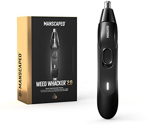 MANSCAPED® Weed Whacker® 2.0 Elektrischer Ohren- und Nasenhaartrimmer – Leistung: 7000 U/Min., Akku: 45 Min. Laufzeit, Nass-/Trockenanwendung, einfache Reinigung, verbesserte Edelstahl-Ersatzklingen