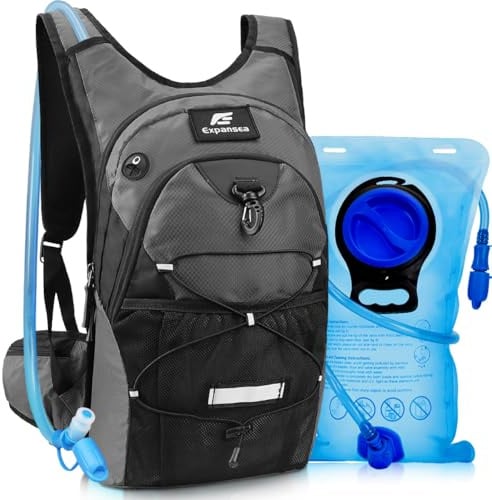 Expansea Trinkrucksack mit Trinkblase 3L BPA-Frei, Wasserdichter Outdoor-Rucksack, Rucksack mit Trinksystem, Rucksack Outdoor für Draußen Sport, Laufen, Radfahren, Wandern, Bergsteigen, Skifahren