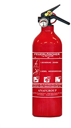 AnafGroup Pulverfeuerlöscher ABC 5A-34B-C, 1kg
