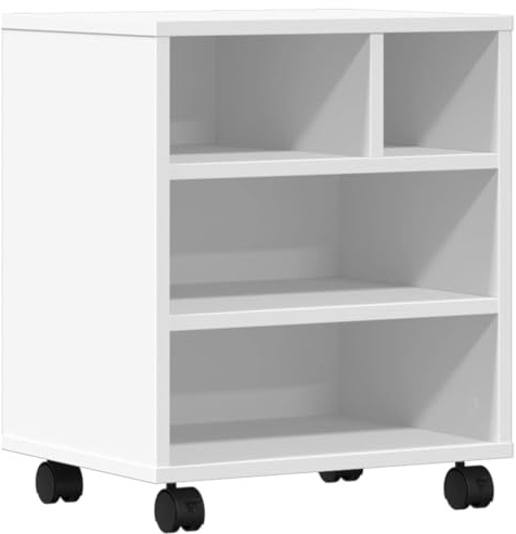 vidaXL Druckerständer mit Rollen Weiß 41x32x48 cm