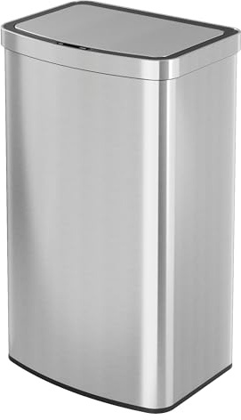 WLIVE Mülleimer 60L mit Sensor, Elektrischer Abfalleimer aus Edelstahl, Automatischer Sensor Mülleimer mit Soft-Close Deckel, Geruchsdicht, Hygienischer Mülleimer Küche für Haushalt & Büro